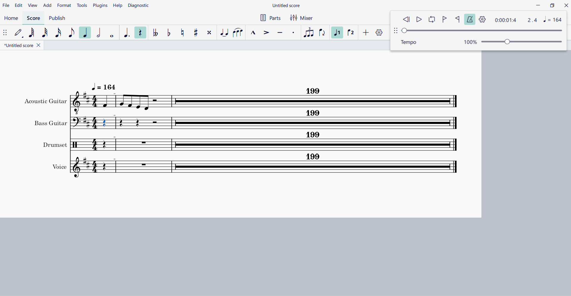 Properties Panel Musescore 4 | MuseScore